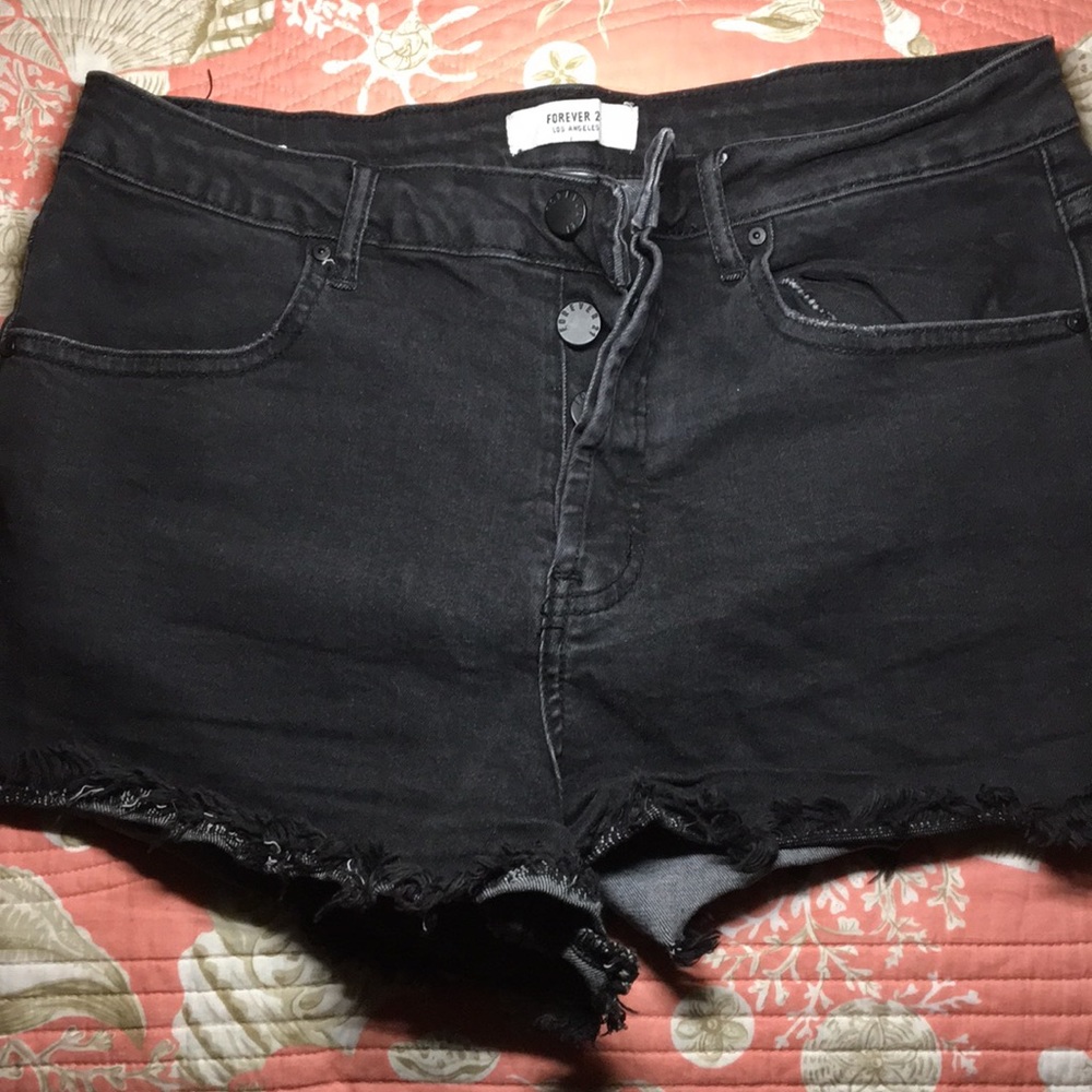 Forever 21 black high rise shorts